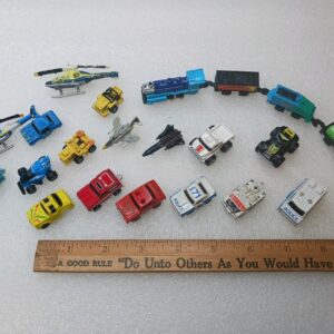 Vintage Micro Machines Lot Helicopters Police Cars Train Galoob Mini Vehicles