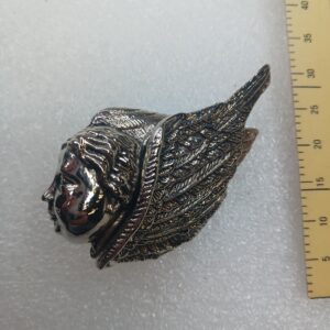 1 Vintage Rebecca Collins Signed Winged Cherub Angel Pendant Scarf Ring β Silver-Toneβ