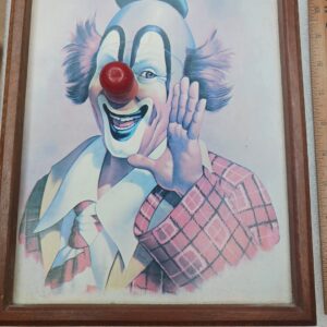 Vintage Arthur Sarnoff Ringo the Clown Wind-Up Music Box Picture 8x10 Framed