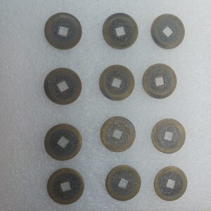 Lot of 12 Qing Dynasty Coins- Qianlong Tongbao,Guangxu Tongbao,Chongzen Tongbao