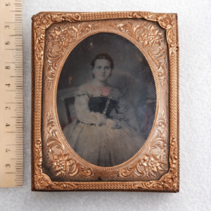 Vintage 1800s Glass Photo Beautiful Lady Old Antique Photo Early Photography Pic