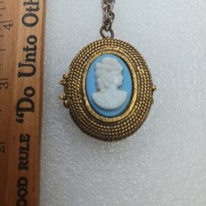 Vintage 28-Inch Mary Chess Gold-Tone Perfume Locket Necklace