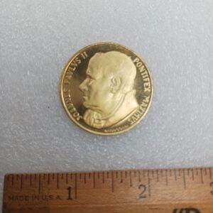 John Paul II & San Francesco d’Assisi Gold / Gold-Plated Medal Coin – Consonni