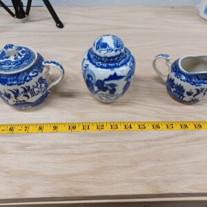 Vintage Japanese Ceramic Tea Pot, Tobacco Bowl Milk Glass Made In Japan Ceramics