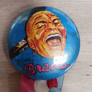 Vintage MLB Atlanta Braves Indian Pin Old Antique Baseball Sports Memorabilia
