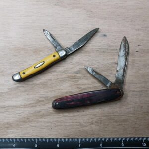 Vintage Pocket Knife Lot – Clover Brand Syracuse USA – Antique Folding Knives Collectible