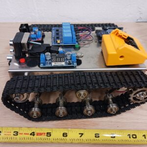 Heavy Duty AI Robot Tank Unit w/ Drill Battery Power – Educational / Military Style Droid 12"x10"