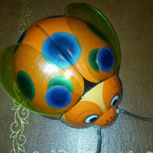 Vintage TN Japan Wind-Up Ladybug Beetle Toy 7" – Flapping Wings Mystery Action – Works