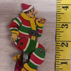 1 Vintage Tin Unicycle Clown On Bike Action Old Antique Tin Toy Unicycle Clown Toy
