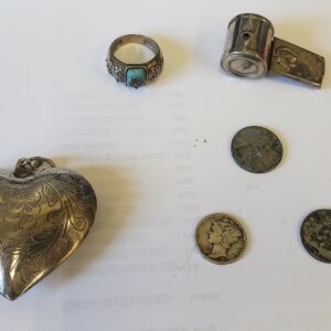 Vintage .925 Silver Jewelry 1941 Dime d Japan Whistle Sterling Silver Ring lot