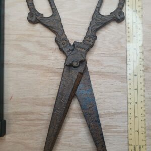 Vintage Huge Metal Wall Hanging Scissors Sign Advertisement Memorabilia Pair 15"