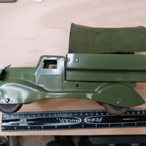 Vintage Marx Wyandotte Pressed Steel Army Truck – Antique MAR Toy – 10" Collectible