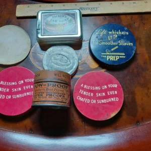 Vintage Caps Lidslift Whiskers Up Snow Proof Leather Packers Tar Soap Watkins