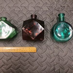 Vintage Glass Unusual Rare Bottles Multicolor Original Antique Bottles Lot 3