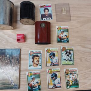 Vintage Junk Drawer Lot Remington Football Cards Kodak Film Coke Colts Playbook