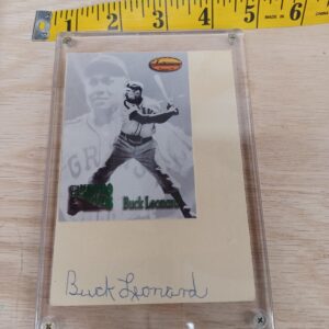 1 Buck Leonard Signed Baseball Card Ted Williams Card Company Baseball Card