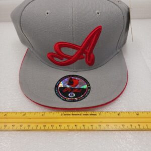 MLB Atlanta Braves Pit Bull XL Ball Cap Gray Red New Cap Baseball Cap