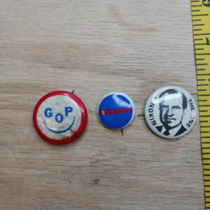 Vintage Nixon GOP Union Political Pins & Buttons – “The One” – Original Memorabilia