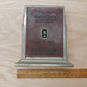 Vintage First Federal Savings Toy Coin Bank Book New York City Book Bank USA TOY.