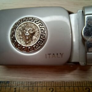 Vintage Military Belt Buckle Made In ITALY Silver Colir Clasp Lion Belt...
