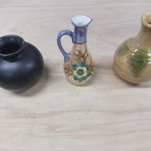 Vintage Pottery Art Vases #1 Japan Pottery Vases Lt Old Antique Art BM