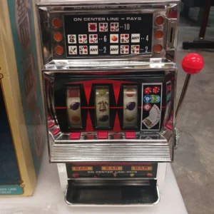 Vintage JACK-POT SLOT MACHINE BY WACO MADE IN JAPAN WORKING TIN TOY BATTERY