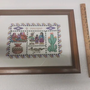 1 Handmade Arizona Navajo Style Tapestry Wall Art – Southwestern Native Inspired Textile 12"x10"