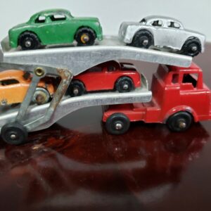 Vintage Barclay Toy Car Hauler 5” Pressed Steel Very Rare All Original Paint