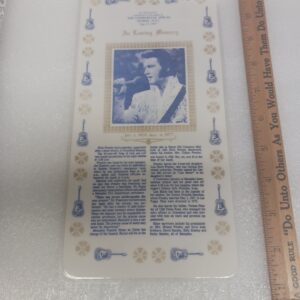 Vintage Elvis Presley Document In Loving Memory Rock N Roll Memorabilia Rare