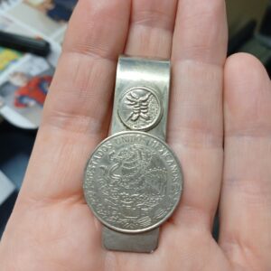 Noustria 100% Mexicana 1958 Un Peso money clip estados unidos mexicanos