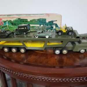 Vintage Tin Friction ARMY Combat Carrier Mercedes Tin Made In Japan In Box...