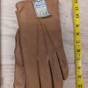 Vintage Imported Leather XL Gloves 11" Never Used Mens Gloves