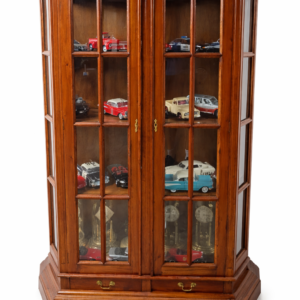 Vintage Wood Mahogany Glass Book Items Store Display Cabinet Curio Furniture...