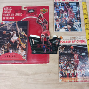 Vintage Michael Jordan Stickers Upper deck Large Card 20 Rare Michael Jordan...