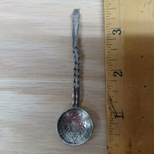 Vintage 1887 Nicaragua Silver Coin Spoon – 20 Cents “Setiembre 1821” 6.9g, 3.5" Collectible
