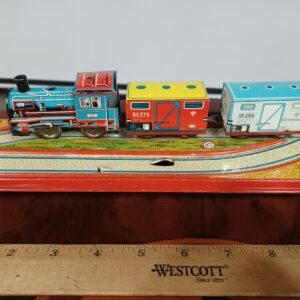Vintage DBGM Tin Wind-Up Train Toy with Track – 1950s, Made in Western Germany