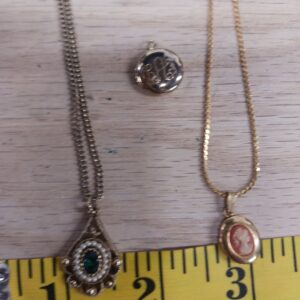 Vintage Necklace Lockett Avon Picture Lockett Necklace Cosmetic Jewelry Lot