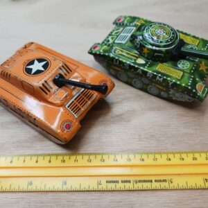 Japanese Tin Toy Friction Tanks Lot Vintage Military Army Tank Antique Collectibles