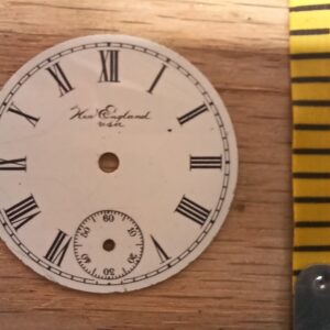 Vintage New England Pocket Watch Face Dial Parts Made In USA Old Antique Pocket