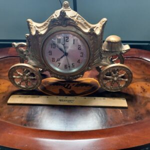 Vintage United Electric Carriage Clock New York 1950s Metal Electric Desk Clock