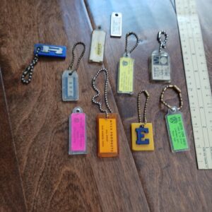 Vintage Keychain Lot Advertising Memorabilia Key Rings Estate Junk Drawer Assorted