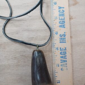 Vintage Bone Necklace Mens Jewelry Antique Tribal Style Pendant Beaded Necklace Estate