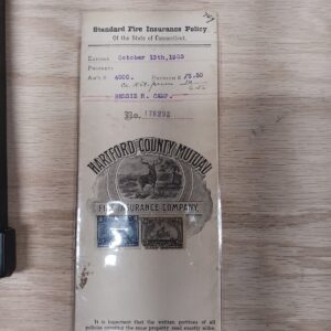 Antique 1900s Hartford Fire Insurance Documents Papers Mutual Company Vintage Ephemera