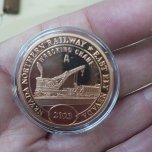 Nevada Northern Railway Wrecking Crane A 2013 Token Coin The Big Hook East Fly