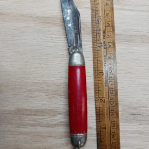 Vintage USA Red Pocket Knife Antique Folding Knife Collectible EDC Estate Lot