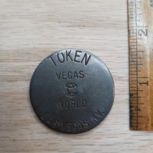1 Vegas World Casino Token Vintage Las Vegas Heavy Coin No Cash Value Collectible
