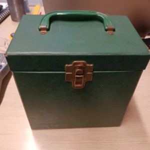 Vintage Green Amlite No. 700 45 RPM Record Case – Antique Vinyl Record Storage Case Made in USA
