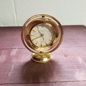 Endura 7 Jewel Windup Mantel Clock Vintage France Metal Case Working Clock