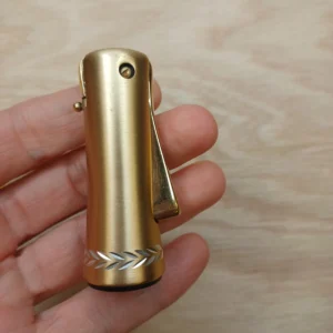 Ronson Varaflame Lady Lite Lighter Vintage Gold Tone Butane Style Pocket Lighter