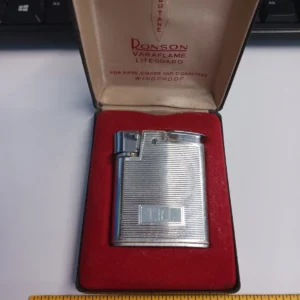 Vintage Ronson Varaflame Liteguard Cigarette Lighter – 1950s Antique Ronson Lighter